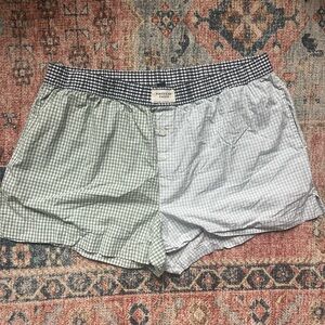 American Eagle Outfitters Green and White Gingham Shorts